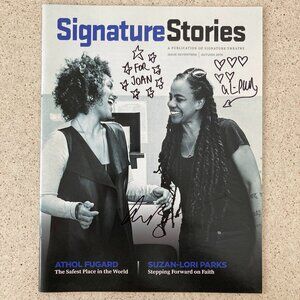SUZAN-LORI PARKS Signed / Inscribed Signature Stories Magazine THEATRE Fall 2016